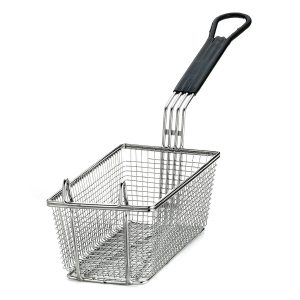 Rectangular Fry Basket With Black Vinyl Handle
