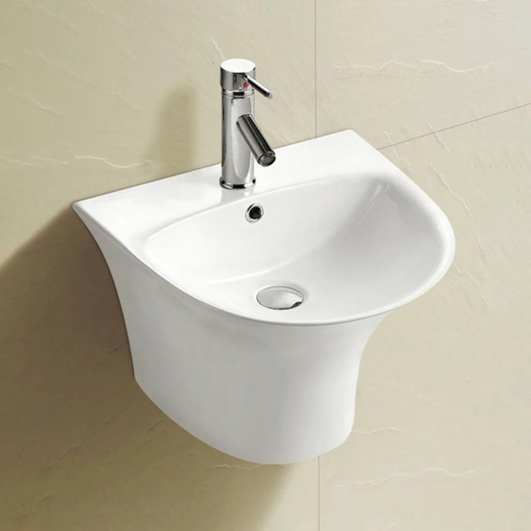 Wall Mounted Basin with Tap Hole