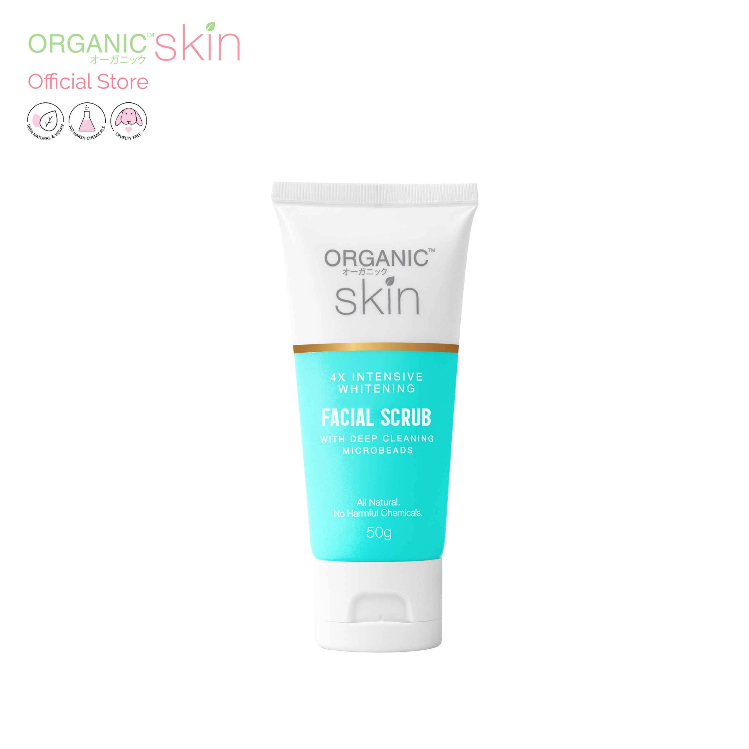 Organic Skin Japan Anti-acne Whitening Facial Scrub (50g) - Image 2