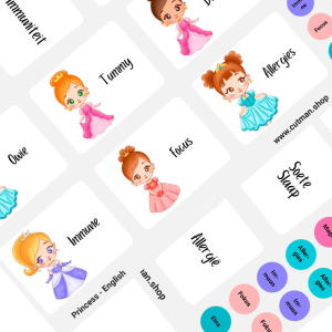 Princess Roller Bottle Stickers