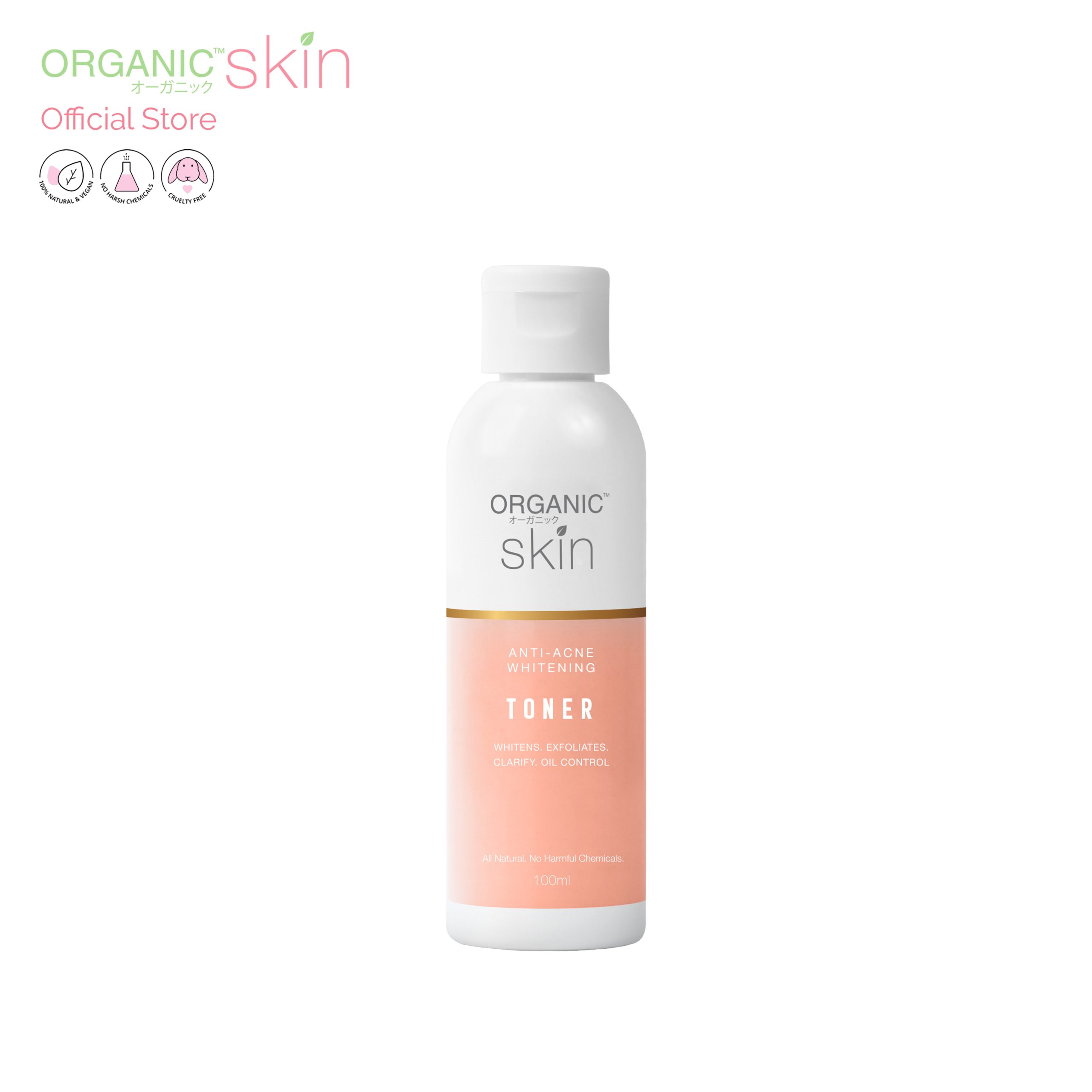 Organic Skin Japan Anti-Acne Whitening Toner with Tea Tree (100 ml) - Image 2