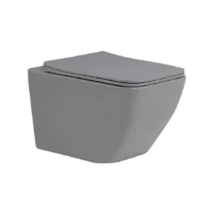 5026MG – Rimless Bio Glaze Wall Hung Toilet with Slim UF Soft Close Seat Cover